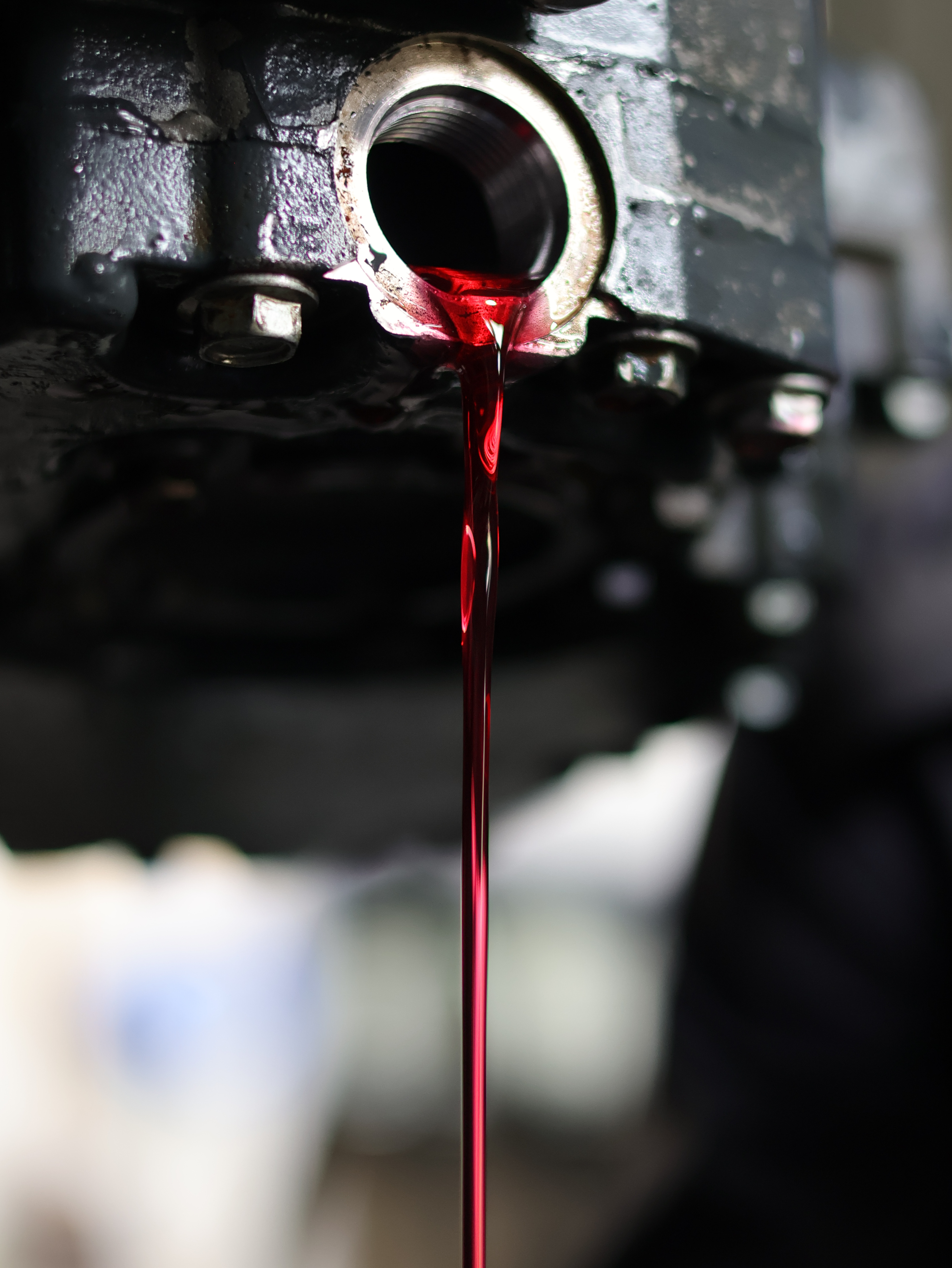 Transmission fluid draining — precision service